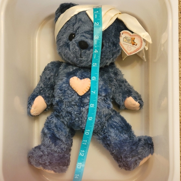 Vtg Cherished Teddies Blue Bear 1998 - New with Tags - Picture 4 of 5